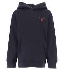 GANT Hoodie - Contrast Shield - Evening Blue