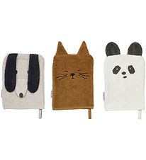 Liewood Gant de Bain Bb - Sylvester - 3 Pack - Animaux Mix