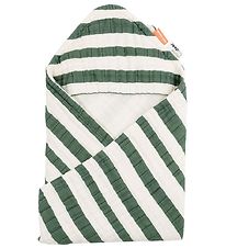 Done By Deer Hooded Towel - Stripes Green