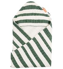 Done by Deer Baby towel - 70x70 cm - Stripes Green