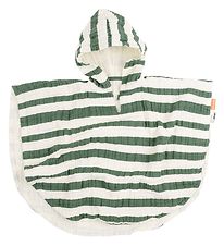 Done by Deer Handdoek Poncho - Strepen Green