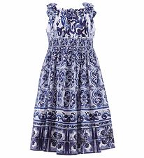 Dolce & Gabbana Dress - Blu Mediterraneo - White w. Blue