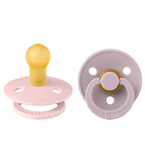 BIBS Colour Pacifiers - 2-Pack - Size 1 - Round - Blossom/Dusky