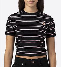 Dickies T-skjorte - Beskåret - Westover - Svart/Rosastsribet