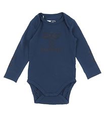Hummel Bodysuit l/s - hmlSteen - Ensign Blue w. Logo