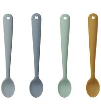 Liewood Cuillres - Roseaux - 4 Pack - Silicone - Blue Multi Mix