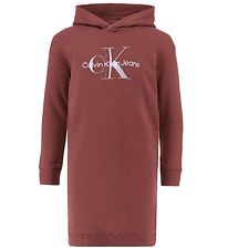 Calvin Klein Sweatjurk - Metallic Monogram - Terracotta tegel