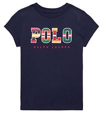 Polo Ralph Lauren T-Shirt - Andover - Frans Navy m. Print