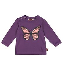 DYR Blouse - Critter - Grey Mauve Butterfly