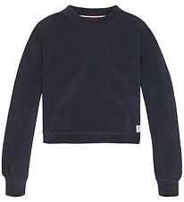 Tommy Hilfiger Velour Blouse - Rib - Desert Cloud
