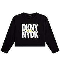 DKNY Blouse - Cropped - Black w. White
