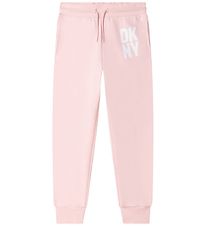 DKNY Pantalon de Jogging - Pale Pink av. Blanc