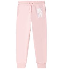 DKNY Joggingbroek - Pale Pink m. Wit