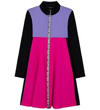 DKNY Kleid - Schwarz m. Pink/Lila