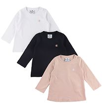 Champion Bluse - 3er-Pack - Wei/Schwarz/Rosa