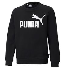 Puma Sweatshirt - Ess Big Logo Crew - Black w. Logo