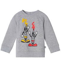 Stella McCartney Kids Sweatshirt - Schilderen Buizen - Grijs Gev