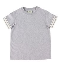 Fendi T-Shirt - Gris Chin av. Blanc