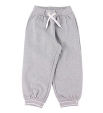 Fendi Pantalon de Jogging - Gris Chin av. Blanc