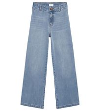 Grunt Jeans - Weises weites Bein - Blue