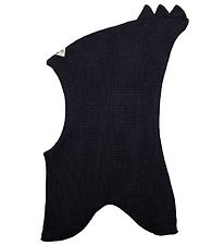 Racing Kids Balaclava - Wool/Cotton - 2-layer - Black w. Thanks