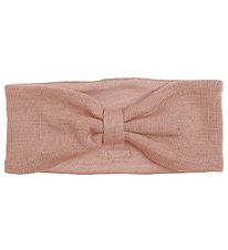 Racing Kids Pannband - Ull/Bomull - Dusty Rose m. Rosett