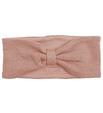 Racing Kids Headband - Wool/Cotton - Dusty Rose w. Bow