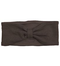 Racing Kids Pannband - Ull/bomull - Chocolate Brown. Rosett