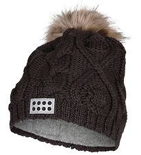 LEGO Wear Knitted Beanie - Wool/Acrylic - LWAnitta - Dark Brown