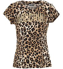 Moschino T-Shirt - Leopard av. Or