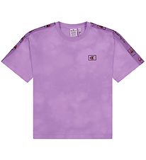 Champion Fashion T-Shirt - Paars m. Logo