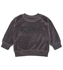 Petit Stad Sofie Schnoor Sweatshirt - Velour - Dark Grey Melange