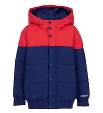 Emporio Armani Gevoerde Jas - Blauw/Rood