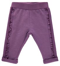 Minymo Sweatpants - Grape Jam w. Ruffles