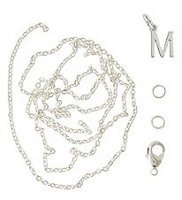 Me&My BOX Necklace w. Letter - M - Silver plated
