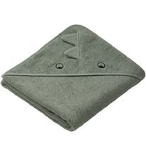 Liewood Hooded Towel - 100x100 cm - Augusta - Dino Faune Green