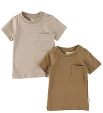 That's Mine T-Shirt - 2 Pack - Tino - Rayures/Terre Brown
