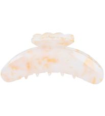 By Str Hair clip - 13x5.5 cm - Lola - White/Gold Mix