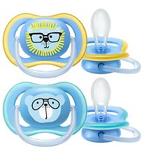 Philips Avent Dummies - 2-Pack - Ultra Air - Blue/Yellow w. Prin