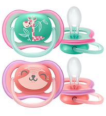 Philips Avent Dummies - 2-Pack - Ultra Air - Pink/Green w. Print