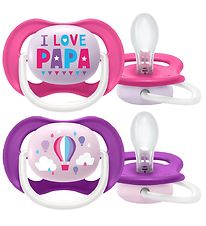 Philips Avent Dummies - 2-Pack - Ultra Air - Pink/Purple w. Prin