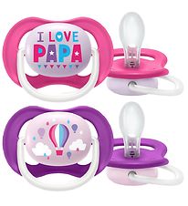 Philips Avent Pacifiers - 2-Pack - Ultra Air - Pink/Purple w. Pr