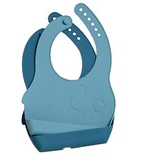 Sebra Bib - Silicone - 2-Pack - Vintage Blue