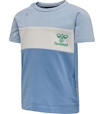 Hummel Stuttermabolur - hmlAslan - Silfur Vatn Blue