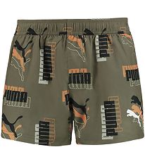 Puma Shorts de Bain - Logo - Mousse Green Combo