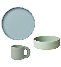 Liewood Dinner Set - Silicone - 3 Parts - Andie - Green Multi Mi