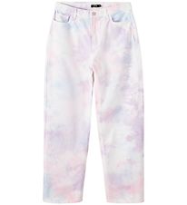 LMTD Pantalon - NlfTieizza - White Alyssum/Tie Dye