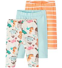 Name It Leggingsit - NbnOcean - 3 kpl - Valkoinen harmaa