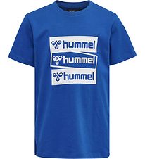 Hummel T-shirt - hmlKarlo - Lapis Blue w. White