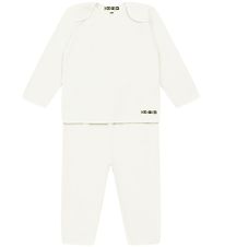 Bonton Sett - Blússa/Buxur - Flís - Fílabeinshvítt